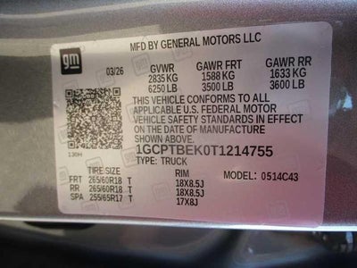 2026 Chevrolet Colorado WT