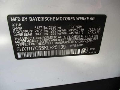 2019 BMW X3 sDrive30i